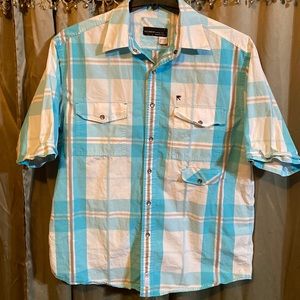 Rocawear large snap dress shirt mens